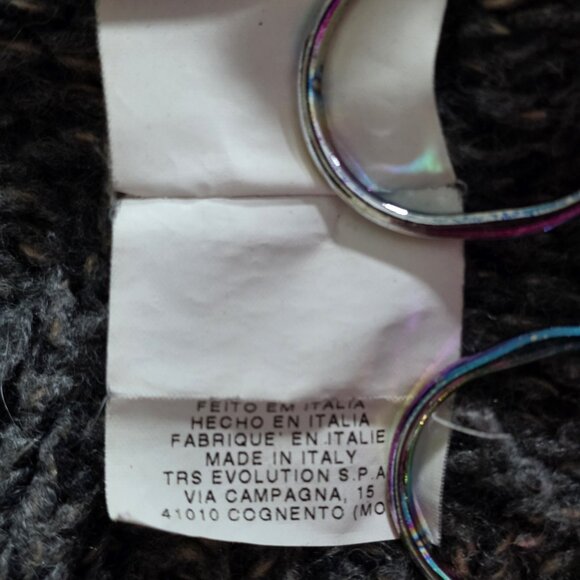 Trussardi Sport Knit Vest Mens M/L Marled V Neck Made In Italy Wool Blend Vtg - Picture 10 of 12